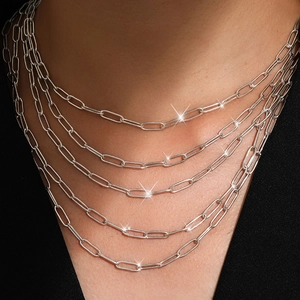 Collier Chaîne Trombone En Acier Inoxydable Pour Femmes Hommes Hip Hop Punk Streetwear Bijoux Géométriques