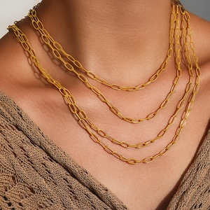 Collana Minimalista a Graffetta in Acciaio Inossidabile Choker a Catena Versatile per Uomo e Donna Gioielli Quotidiani