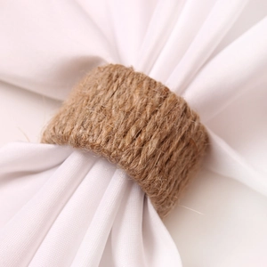 Handmade Jute Rope Napkin Rings Rustic Woven Napkin Holder For Table Decoration Wedding Party Hotel Home Kitchen Tableware
