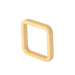 Modern square gold plated metal napkin ring for elegant hotel table decoration