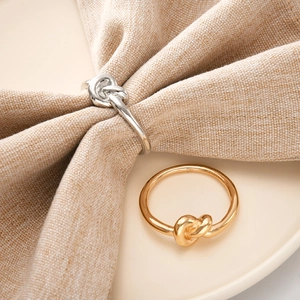 Napkin Rings Zinc Alloy Electroplated Knot Shape Bowknot Buckle For Wedding Party Dinner Table Decor