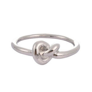 Polished silver zinc alloy bowknot napkin ring with elegant metallic shine for table decor