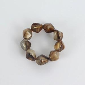 Irregular Beaded Stone Texture Napkin Ring Brown Marble Pattern Plastic Napkin Buckle For Hotel Restaurant Wedding Table Decor