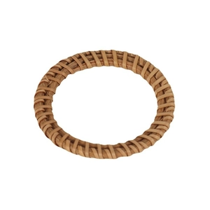 Rond de serviette artisanal rond en rotin tressé naturel pour décoration de table