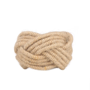 Handwoven natural jute rope napkin ring for rustic dining table and wedding decor