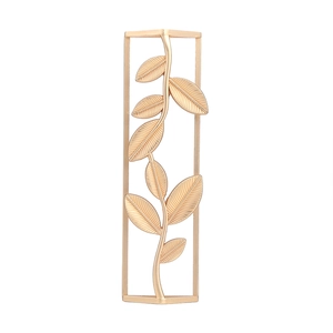 Elegant gold metal leaf napkin ring with a minimalist rectangular frame for dining table decor