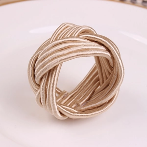 Handgefertigte Gewebte Serviettenringe Satinkordel Geflochtene Knoten Serviettenringe Für Hochzeit Bankett Tischdeko Home Accessoires