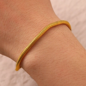 Minimalist Stainless Steel Snake Chain Bracelet With Adjustable Extension And Lobster Clasp For Men And Women