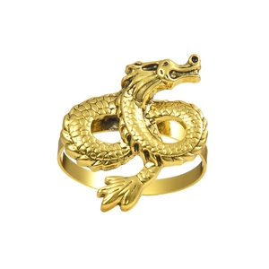 Golden dragon napkin ring made of zinc alloy for elegant hotel table decoration
