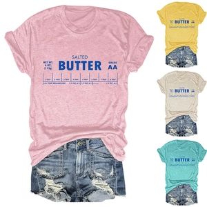 Détail des couleurs disponibles pour le t-shirt en coton Salted Butter col rond pour femme