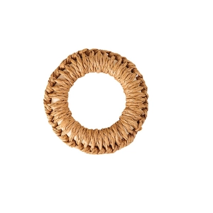 Handcrafted rustic hemp rope woven napkin ring for elegant dining table settings