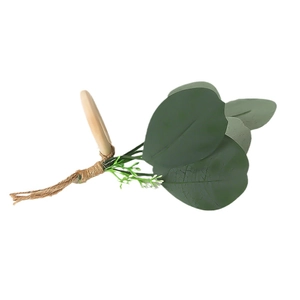 Portatovagliolo in legno fatto a mano con verde artificiale per decoro della tavola