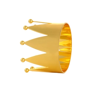 Elegant gold metal crown napkin ring for wedding and luxury banquet table decoration