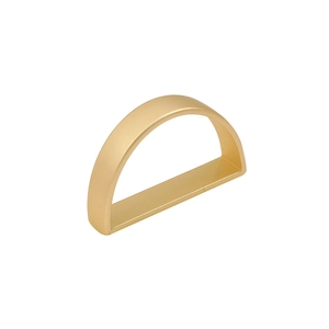 Minimalist matte gold semi-circle D-shaped metal napkin ring for modern table setting