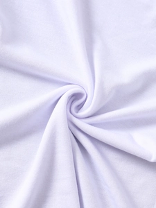 Close-up of pure white cotton knit fabric showing fine plain stitch texture and soft feel