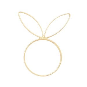 Elegant gold rabbit ear napkin ring with creative metal plating for festive table setting