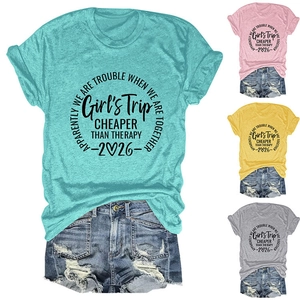 Detailed multi-color display of cotton-blend heather t-shirts with printed slogans