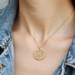 Volleybal Hanger Ketting Roestvrij Staal Hol Sportief Hip Hop Mode Sieraden Voor Dames Heren