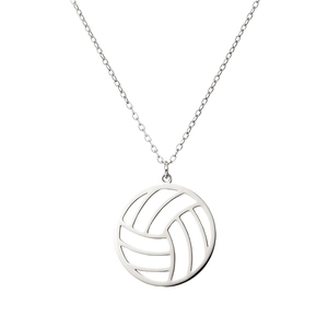 Gepersonaliseerde volleybal hanger ketting van gepolijst roestvrij staal voor sportliefhebbers