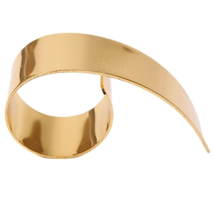 Polierter goldener Serviettenring in Spiralform mit minimalistischem Design