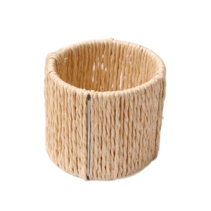 Handcrafted natural grass woven napkin ring for elegant wedding and dining table settings