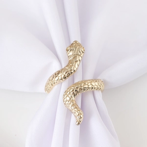 Snake Shape Napkin Rings Zinc Alloy Metal Electroplated Table Decor For Western Restaurant Hotel Party