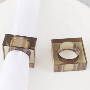 Modern Resin Metal Napkin Rings Christmas Deer Snowflake Tree Table Decoration For Hotel Wedding Banquet Party Supplies
