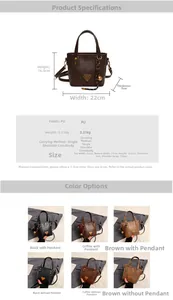 Detailed dimension chart for stylish PU leather bucket bag with size and weight metrics