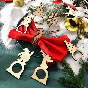 Portatovaglioli Di Natale In Legno Tagliato Al Laser Fiocco Di Neve Angelo Albero Renna Babbo Natale Decorazione Tavola
