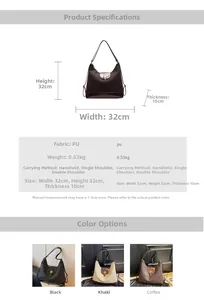 Spécifications de taille et options de couleur pour le sac à dos polyvalent en PU