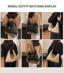 Collage montrant les styles de sac à dos et sac à bandoulière sous plusieurs angles