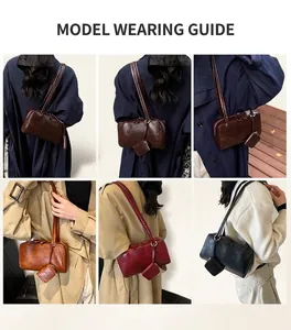 Collage of high-capacity vintage bowling bags in various colors on models