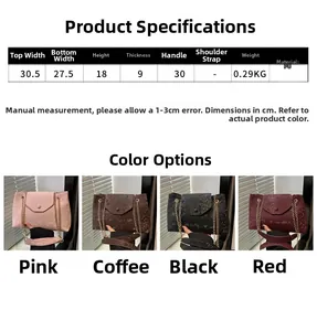 Detail view of large capacity faux leather tote bags with snakeskin texture and chain strap