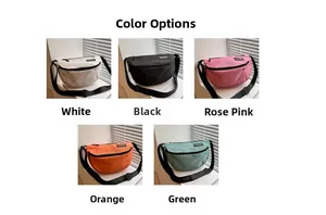 Sacs bandoulière croissants minimalistes en plusieurs couleurs avec sangle réglable
