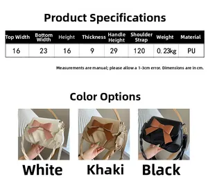 Tableau des tailles et dimensions détaillées pour le sac bandoulière en cuir PU