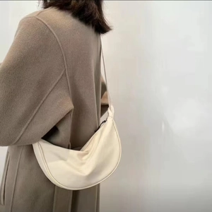 Nylon Crescent Crossbody Bag Lightweight Waterproof Dumpling Shoulder Bag With Adjustable Wide Strap For Women Daily Casual