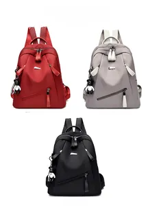 Detailed color display of large capacity backpacks in red, gray and black colors