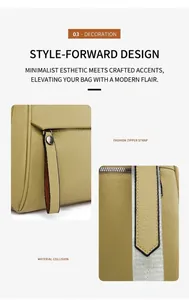 Detail of light green litchi texture leather backpack with extended zipper and metal buckle