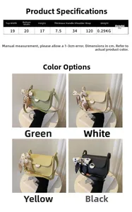 Detailed view of fashionable chain crossbody bag with silk scarf and round metal lock
