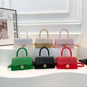 Bolsos bandolera de lentejuelas en seis colores con cierres dorados para mujer
