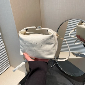 Sac à Bandoulière Femme en Cuir PU Minimaliste Épissage Géométrique Sac à Main Grande Capacité Crossbody Sac Sous les Aisselles Quotidien