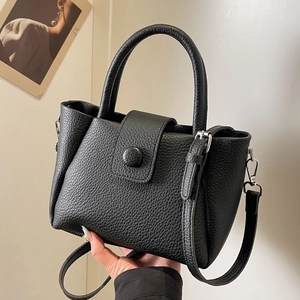 Sac Seau en Cuir PU Grainé pour Femme Grande Capacité Sac à Main Minimaliste Urbain Sac à Épaule Bandoulière pour Quotidien