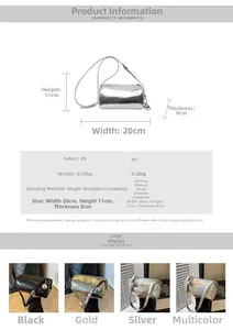 Detail view of cylinder pillow bag with 20x11x8cm dimensions and PU leather texture
