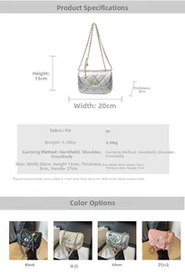 Detail view of quilted chain bag featuring magnetic flap closure and gold metal hardware