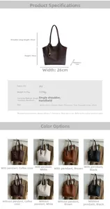 Tableau des tailles pour sac cabas en cuir PU tressé avec dimensions de 26x26x7cm