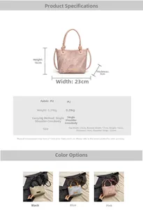 Detailed dimensions of marble pattern PU leather bucket bag with adjustable strap