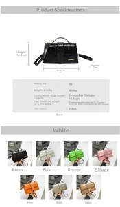 Detailed size chart of the rhombic crossbody bag showing 24cm width and 114cm strap