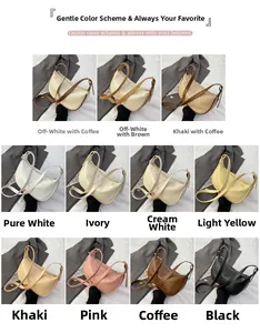 Multiple color options for hobo bags including solid and two-tone PU leather designs