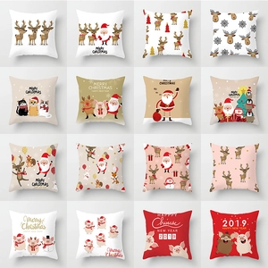 Detailed 4x4 grid view of 16 Nordic Christmas pillow covers with various holiday patterns