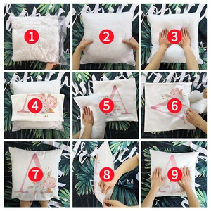 Step-by-step installation guide for floral letter pillowcase and premium cushion insert